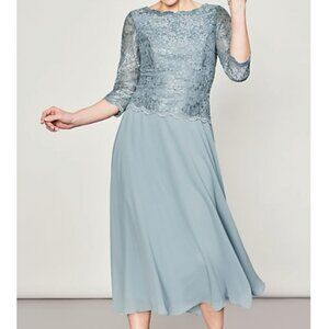 Tea Length Lace and Chiffon